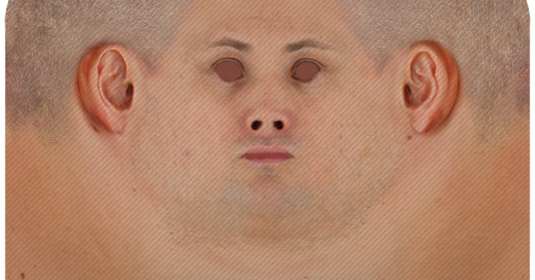 Male head texture map 48